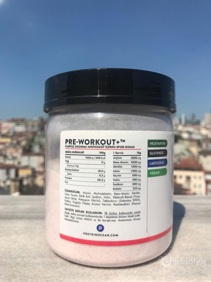 Pre-Workout antrenman öncesi alınan bir takviyedir.