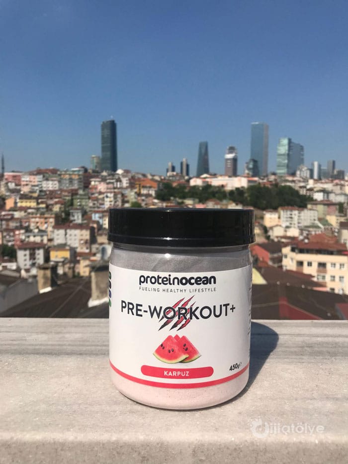 Bir Ölçeğinde 13 Gram Protein Bulunduran Proteinocean Pre-Workout